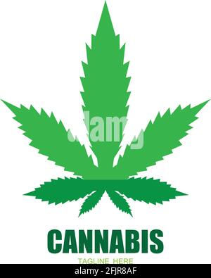 cannabis marijuana leaf icon vector Stock Vector