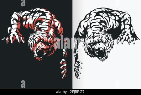 Tigers And Lions, tiger Silhouette, biomechanical Art, Tigers, Lions, roar,  Tattoo, lion, visual Arts, Bird | Anyrgb
