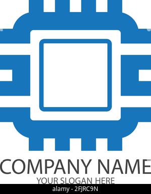 CPU simple vector icon illustration symbol template Stock Vector
