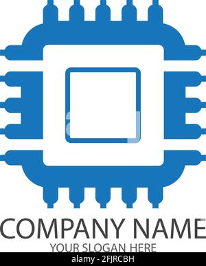 CPU simple vector icon illustration symbol template Stock Vector
