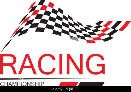 Race flag icon, simple design illustration vector Stock Vector