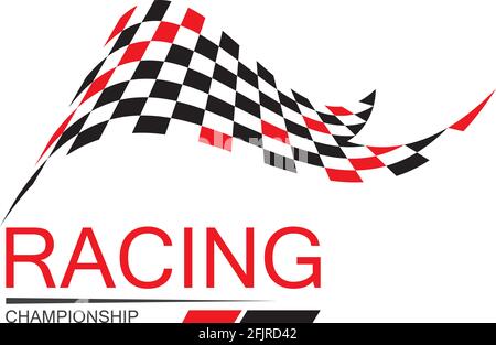 Race flag icon, simple design illustration vector Stock Vector