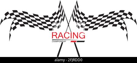 Race flag icon, simple design illustration vector Stock Vector