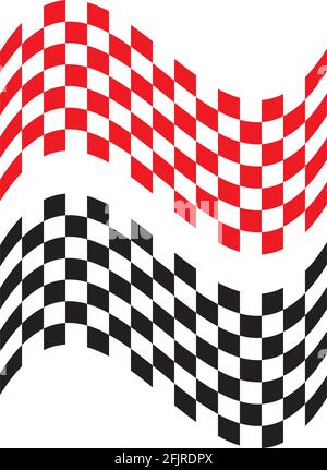 Race flag icon, simple design illustration vector Stock Vector