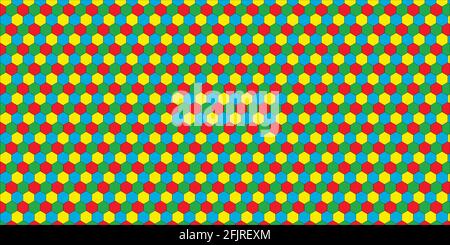 Hexagon grid background texture pattern colorful . Honeycomb vector background. Stock Vector