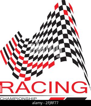 Race flag icon, simple design illustration vector Stock Vector
