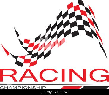 Race flag icon, simple design illustration vector Stock Vector