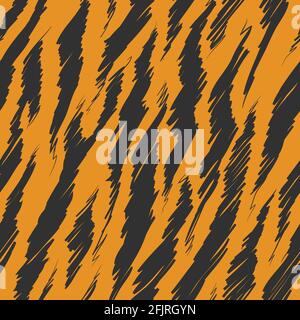Tiger Spots Seamless Pattern Background Animal Skins Print Stock Vector