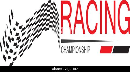 Race flag icon, simple design illustration vector Stock Vector