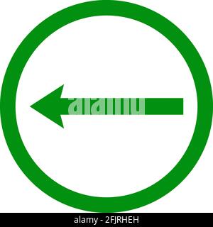 Allowed Sign. Arrow symbol indicates that allowed to travel on this way. Stock Vector