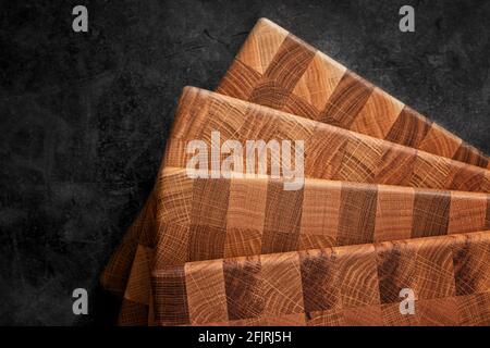 Set of several cutting boards Stock Photo