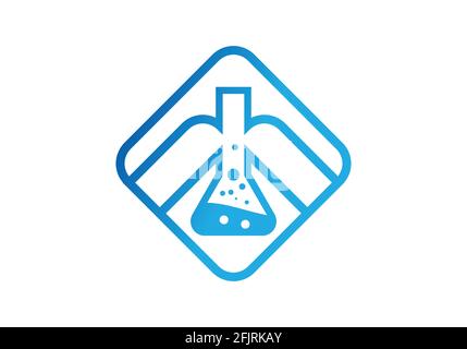 Lab logo design vector template, Creative Lab logo. Stock Vector