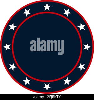 Modern festive american flag icon vector creative design. Perfect for backgrounds, backdrop, sticker, icon, sign, symbol, badge and wallpaper. Stock Vector