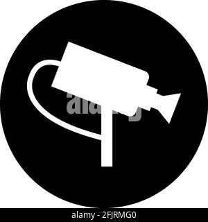 CCTV surveillance camera sign. Perfect for Business concept, Background, sticker, banner, backdrop, poster and wallpaper. Stock Vector