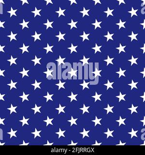 US flag festive star seamless pattern background. Backgrounds and Wallpapers. Stock Vector