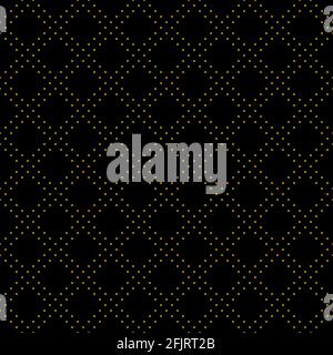 Dotted diagonal stripes seamless pattern. Yellow dots on Black background. Perfect for Backdrop, invitation card, interior designs, Fabric dress and w Stock Vector