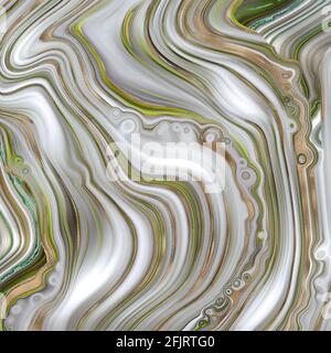 Abstract agate marble in pastel green with gold veins. Illustration Stock Photo