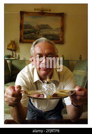 John Andrew and his Silver InkwellPic David Sandison 19/8/2002 Stock Photo