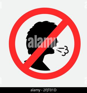 do not cough sign symbol Stock Vector
