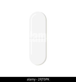 Pill medicine icon isolated on white background. Stock Vector