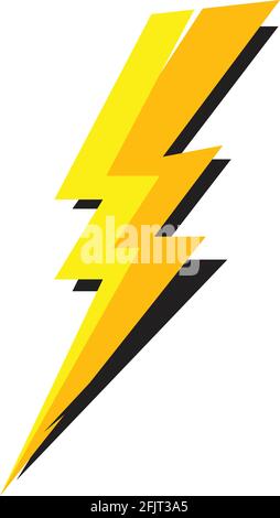 lightning thunderbolt electricity logo design template Stock Vector