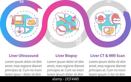 Liver testing vector infographic template Stock Vector