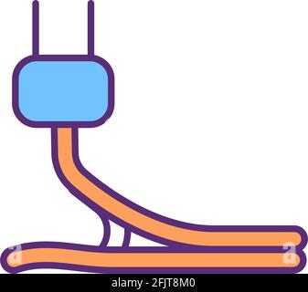 High-performance prosthetic foot RGB color icon Stock Vector