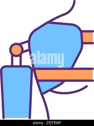 Shoulder prosthesis RGB color icon Stock Vector