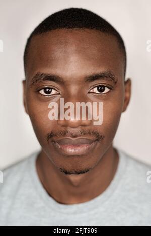 Closeup of a confident young African man Stock Photo