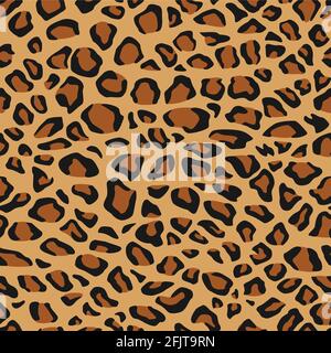 Leopard Spots Seamless Pattern Cheetah Background Animal Skins Print Stock Vector