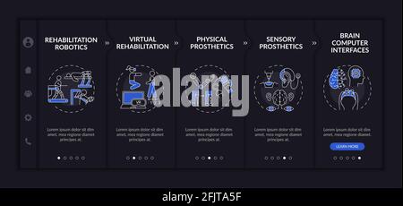 Assistive devices onboarding vector template Stock Vector
