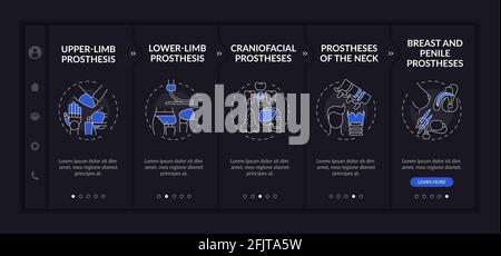 Artificial extremities onboarding vector template Stock Vector