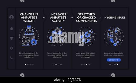 Artificial limb replacement onboarding vector template Stock Vector