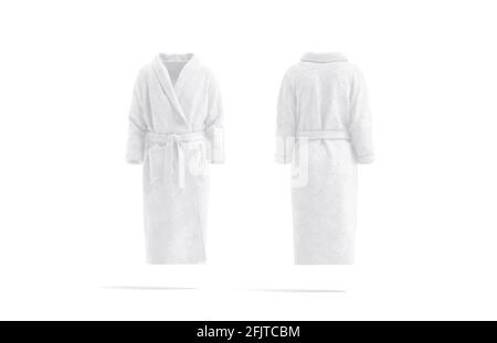 Download Front And Back View Of Dressing Gown On White Background Stock Photo Alamy