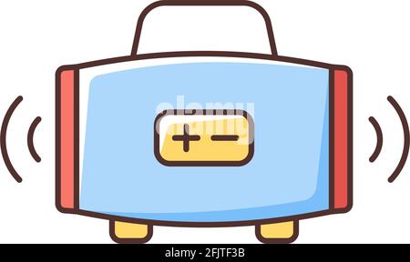 Wireless loudspeaker RGB color icon Stock Vector
