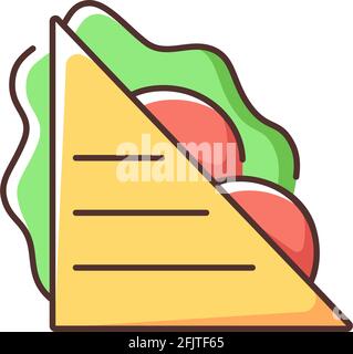 Sandwiches RGB color icon Stock Vector