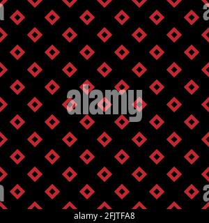 Pink diamond seamless pattern isolated on black background. Fabric designs and backgrounds. Stock Vector