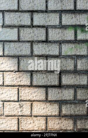 Cement block wall pattern and background Stock Photo