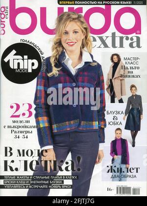 Front Cover of Russian magazine 'Burda extra' 11/2020. Stock Photo