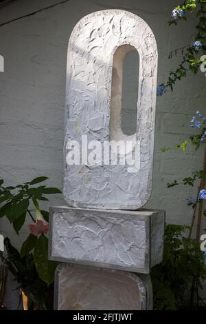 Plaster sculpture in the studio: Barbara Hepworth Gallery, St Ives, Cornwall Stock Photo