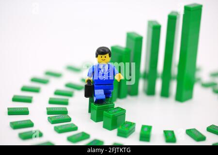 lego money world Stock Photo