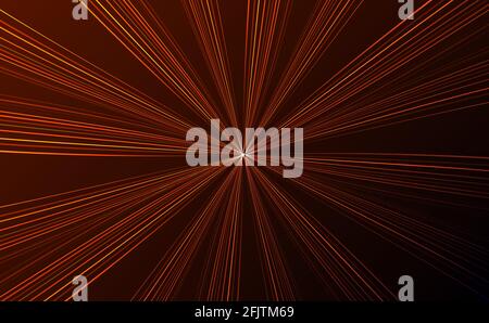 Abstract texture background with bright orange brown rays spreading from the center of the composition, star or sun beam wallpaper Stock Vector