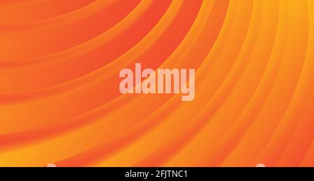 Abstract orange background with 3d waves forming atlas glossy texture, presentation cover or wallpaper design Stock Vector