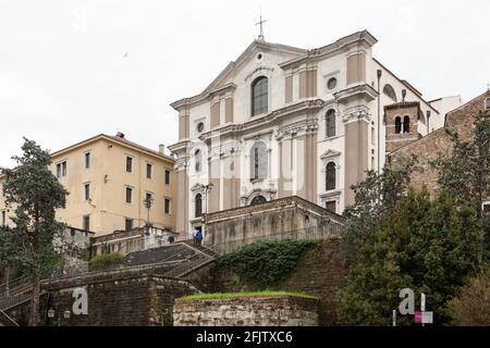Parish of Santa Maria Maggiore Parrocchia di Santa Maria Maggiore, Trieste, Italy Stock Photo