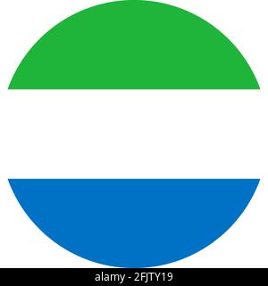 Sierra leone round flag icon. Business concepts, Travel signs and symbols. Stock Vector