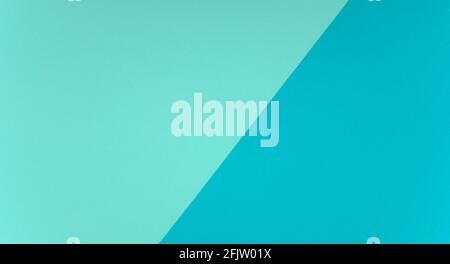 Colorful blank paper texture background. Duotone colors with light green, turquoise, pastel colored abstract. Stock Photo