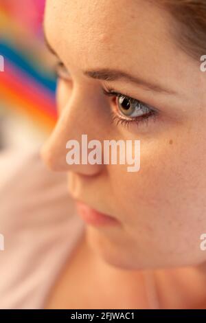 VAALS, NETHERLANDS - Apr 25, 2021: Portrait of a beautiful young Polish woman Stock Photo