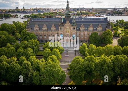 Famous park in the island Djurgarden a sunny spring morning in Stockholm. 2020-05-26. High quality photo Stock Photo