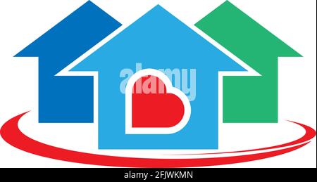 House icon logo simple design template vector illustration Stock Vector
