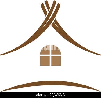 House icon logo simple design template vector illustration Stock Vector